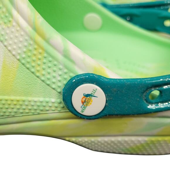 Crocs Men's Margaritaville Classic Clogs Sz 10 Women's 12 Green Yellow Tie Dye - Picture 10 of 14